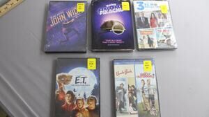DVD Lot John Wick, Detective Pikachu, E.T., Uncle Buck, The Great Outdoors